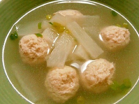 ほっこり☆鶏団子と大根の中華スープ